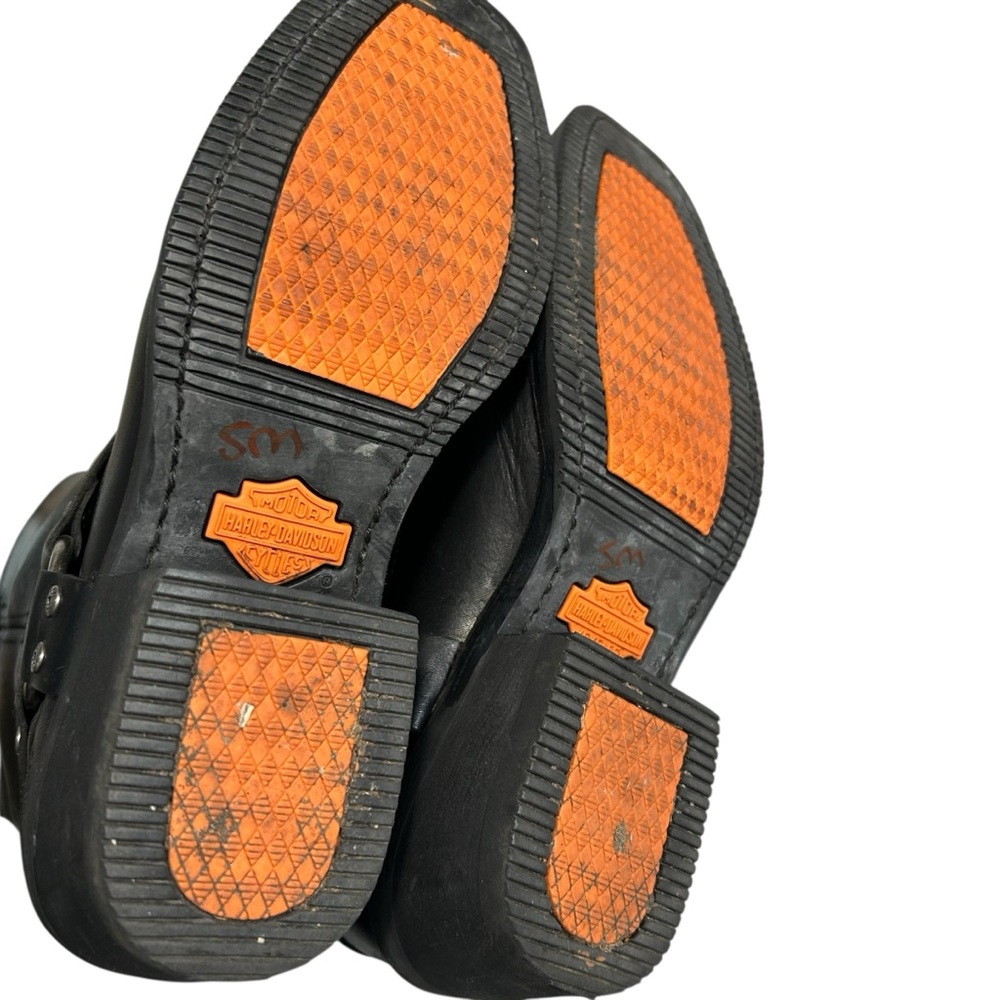 Harley-Davidson Black Leather Combat Boots - Picture 14 of 15